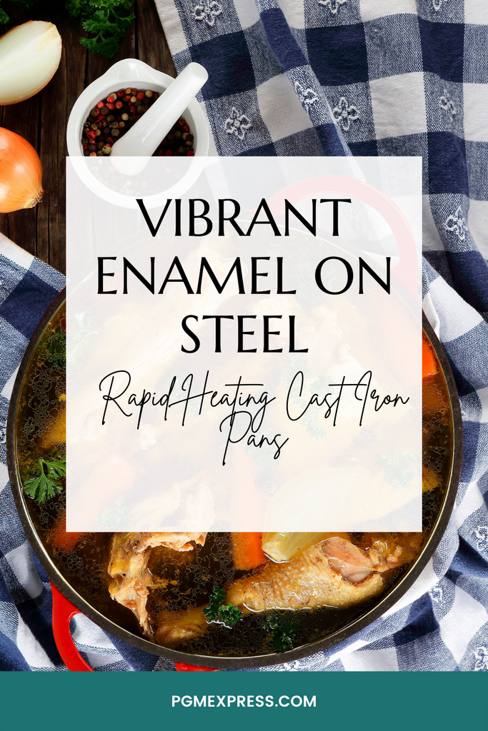 Vibrant Enamel on Steel: Top Selling, Rapid Heating Cast Iron Pans